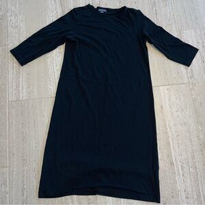 Lands' End Classic Black Long Sleeve Dress